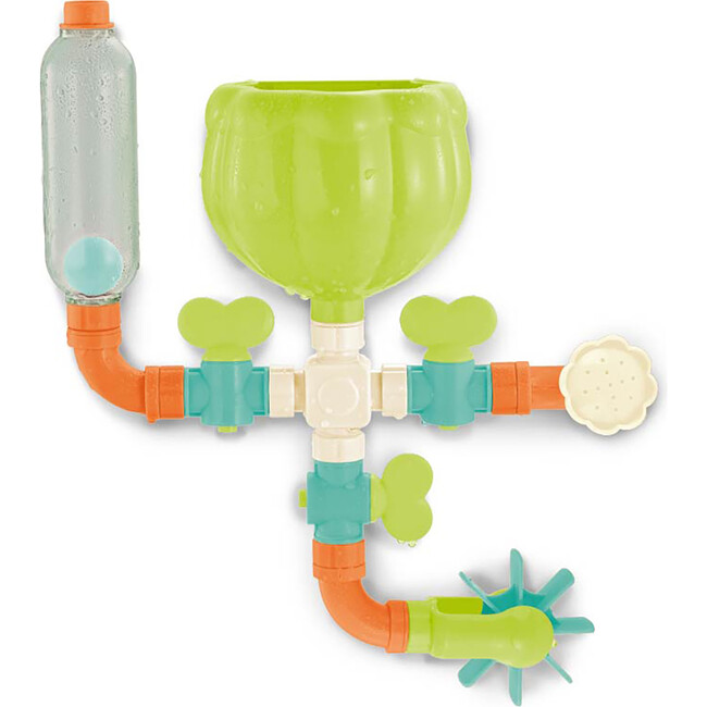 Buddy & Barney: Bath Time Waterfall - 16pc Water Works Pipes, Kids Age 18mo+ - Bath Toys - 2