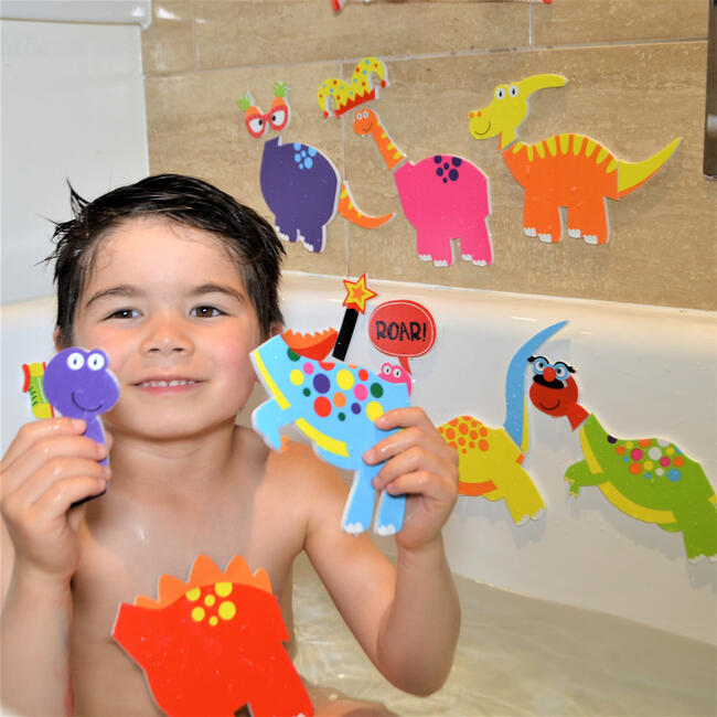 Buddy & Barney: Weird & Wonderful Dinosaurs Bath Time Stickers, Kids Ages 3+ - Bath Toys - 2