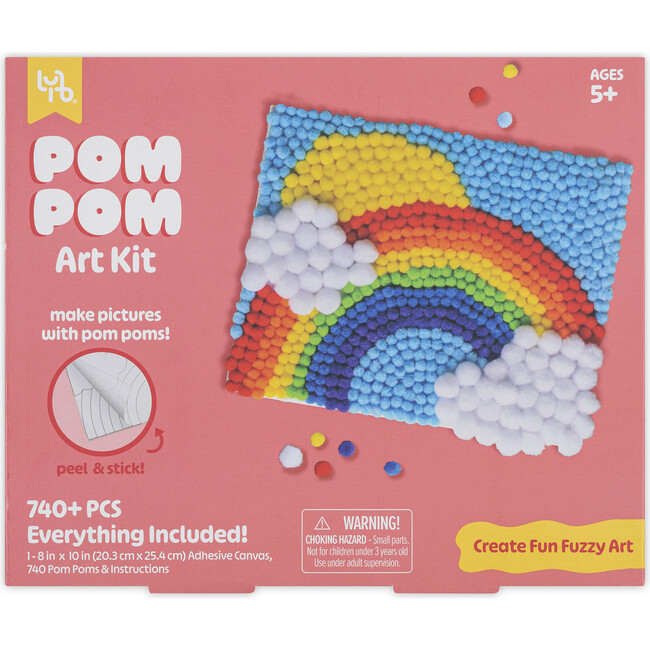 Little Yellow Bicycle: Rainbow Pom Pom Art Kit - DIY Craft Project