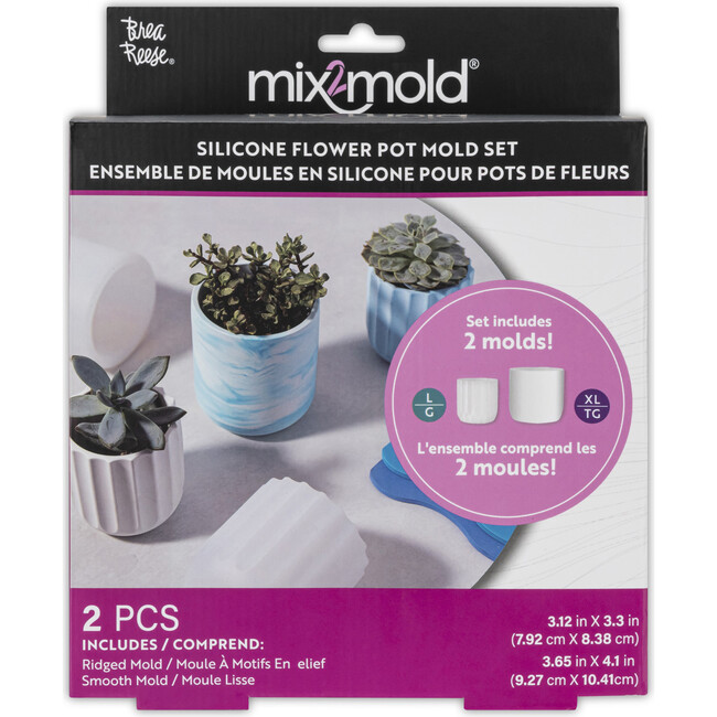 Brea Reese: Mix2Mold Planter Molds Value Set - 2pc