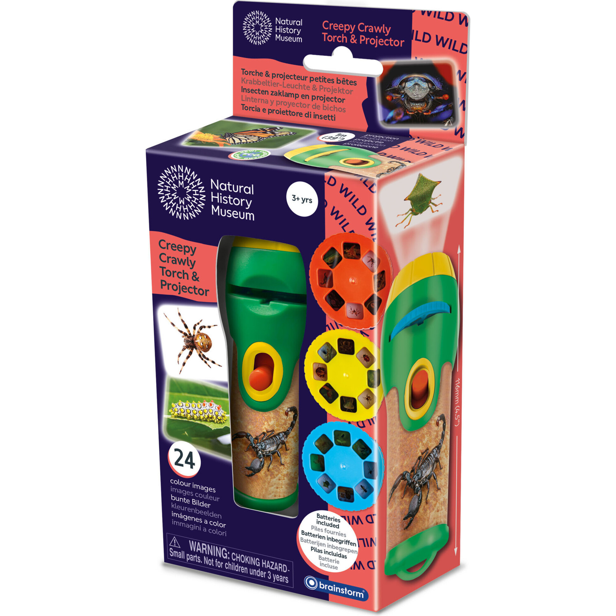 Brainstorm Toys: National History Museum Creepy Crawly Torch & Projector - Developmental Toys - 1