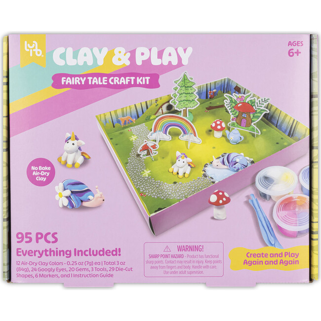 Little Yellow Bicycle: Clay & Play: Fairy Tale Friends Craft Kit - 95pcs