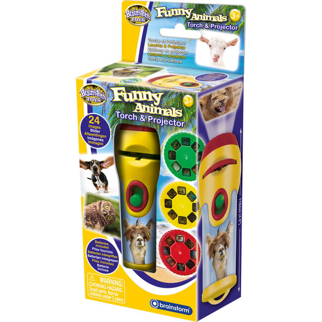 Brainstorm Toys: Funny Animals Torch & Projector