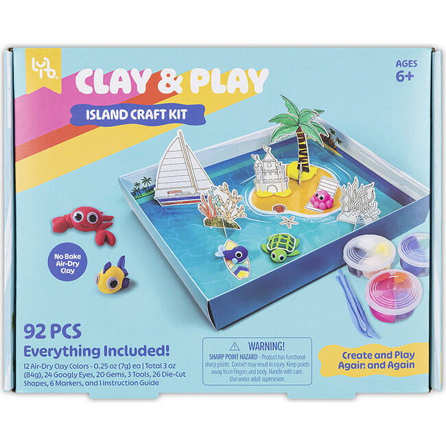 Little Yellow Bicycle: Clay & Play: Island Adventure Craft Kit - 92pcs