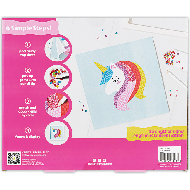 Little Yellow Bicycle: Ice Cream & Unicorn Gem Art Kit- 800+ pc Set - Arts & Crafts - 3