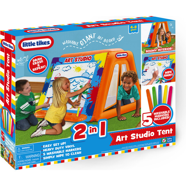 Little Tikes: 2-In-1 Art Easel Tent - Washable Giant Art Board - Developmental Toys - 1