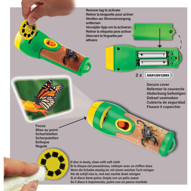 Brainstorm Toys: National History Museum Creepy Crawly Torch & Projector - Developmental Toys - 2