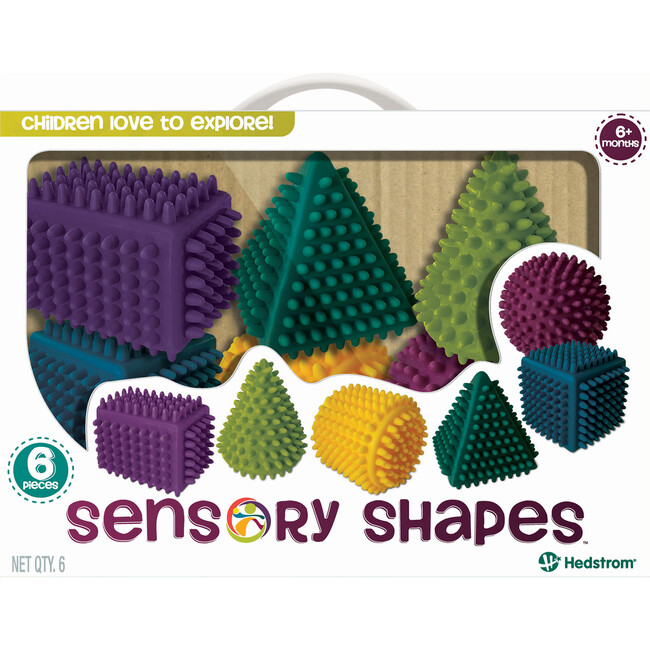 Hedstrom Sensory Shapes 6-Pack - Assorted Stimulating Shapes & Colors