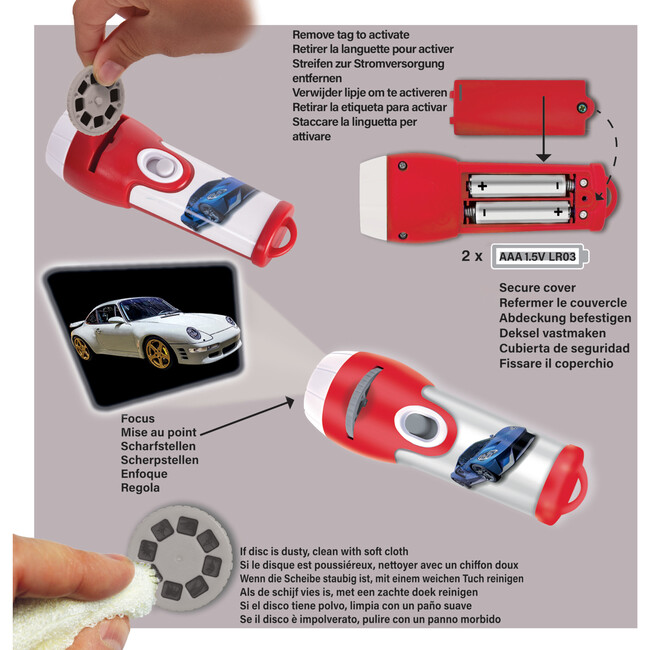 Brainstorm Toys: Super Cars Torch & Projector - Developmental Toys - 2