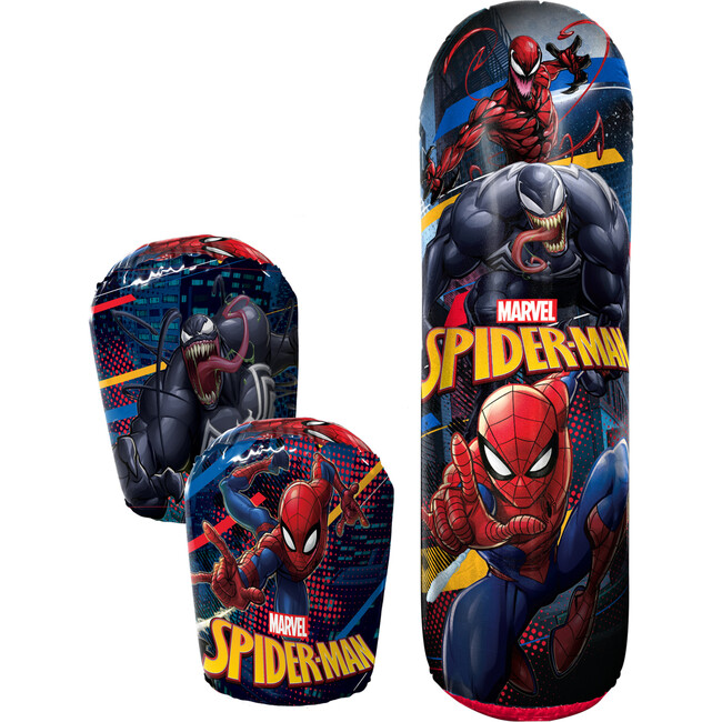 Hedstrom: Spider-Man 36" Bop Bag & Glove Set - Inflatable Sports Bag & Two 10" Gloves - Outdoor Games - 1