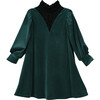 Mila Dress, Sacramento-Green Velvet - Dresses - 1 - thumbnail