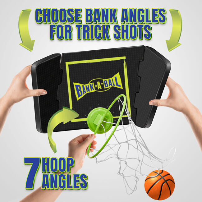 A Better Design: Bank-A-Ball - The Adjustable Hoop & Backboard Trickshot Game - Developmental Toys - 3