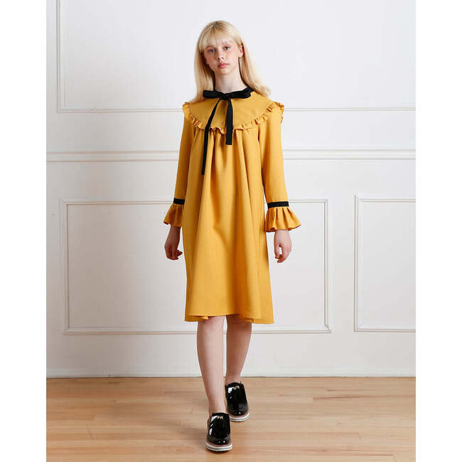 Emma Dress, Mustard - Dresses - 3