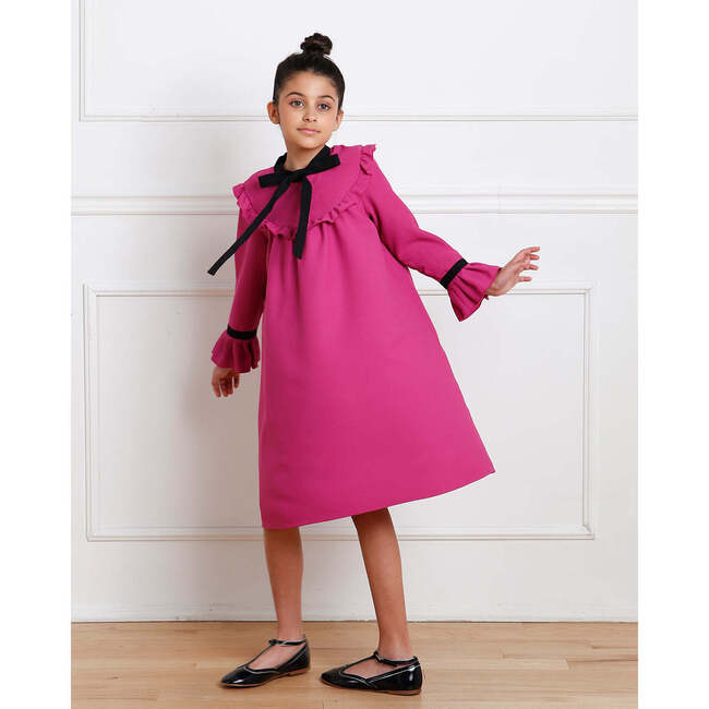 Emma Dress, Fuschia Pink - Dresses - 3