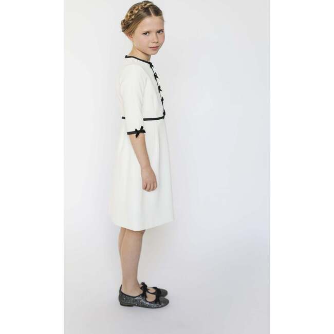 Anais Bow Dress, Ivory - Dresses - 3