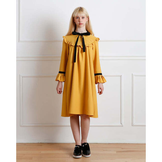 Emma Dress, Mustard - Dresses - 4