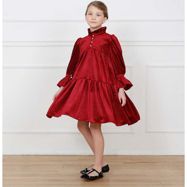 Evelyn Dress, Ruby Red - Dresses - 2