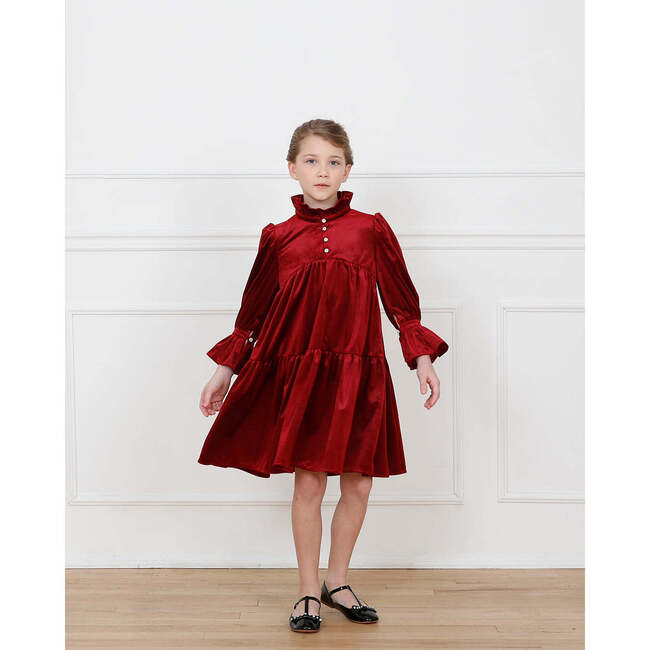 Evelyn Dress, Ruby Red - Dresses - 3