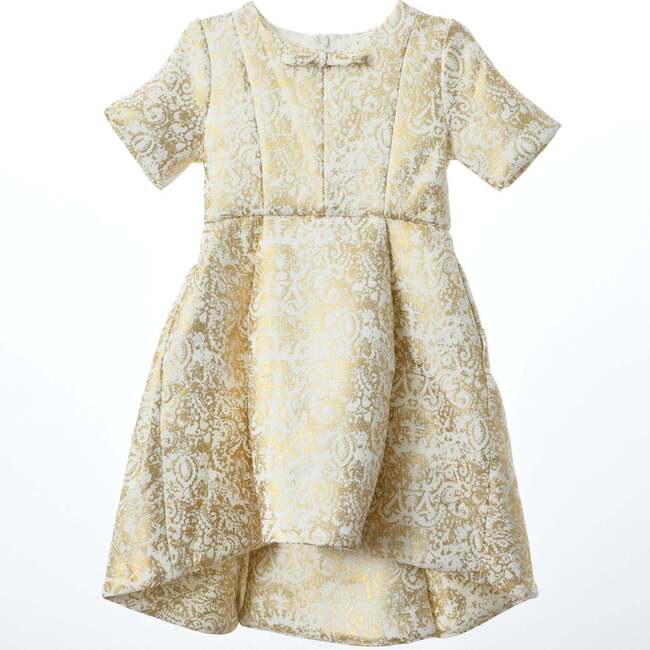 Aisa Dress, Gold Baroque Print