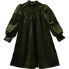 Rachel Dress, Olive-Green Velvet - Dresses - 1 - thumbnail