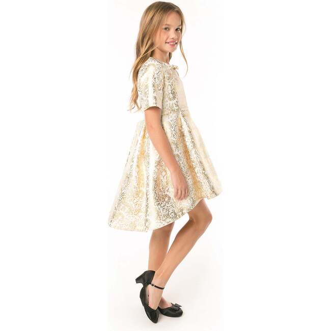 Aisa Dress, Gold Baroque Print - Dresses - 3