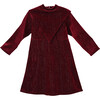 Leila Dress, Garnet Velvet - Dresses - 1 - thumbnail