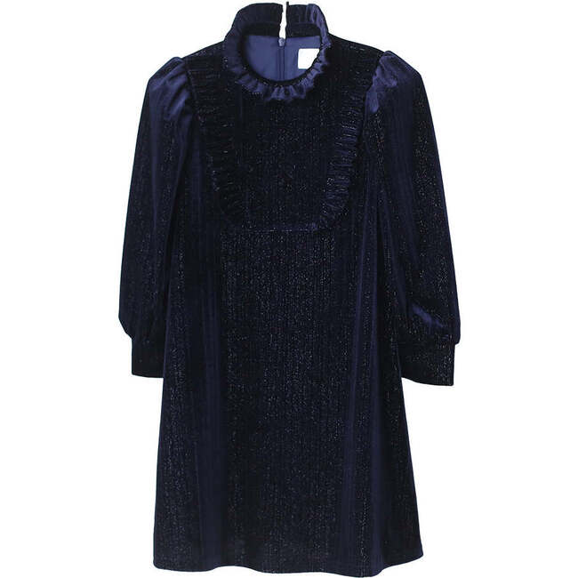 Lena Dress, Dark-Sapphire Velvet