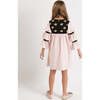 Bella Dress, Pink With Golden Embroidery Blooms - Dresses - 4