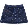 Navy Sparkle Velvet Skirt - Skirts - 1 - thumbnail