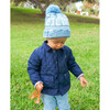 Lil Bro Bobble Hat & Mittens Set, Blue - Hats - 2