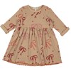 Rib L/S Dress, Pink Bows - Dresses - 1 - thumbnail