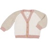 Rainbow Cardigan, Natural/Old Rose - Cardigans - 1 - thumbnail