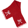 Bow Scarf, Red - Scarves - 1 - thumbnail