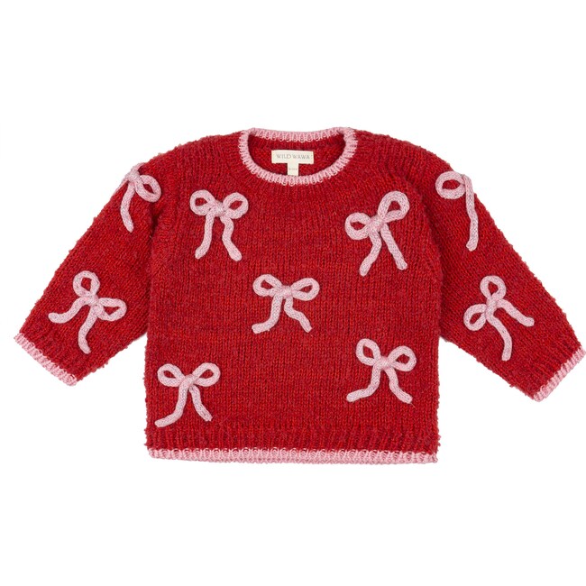 Bow Sweater, Red