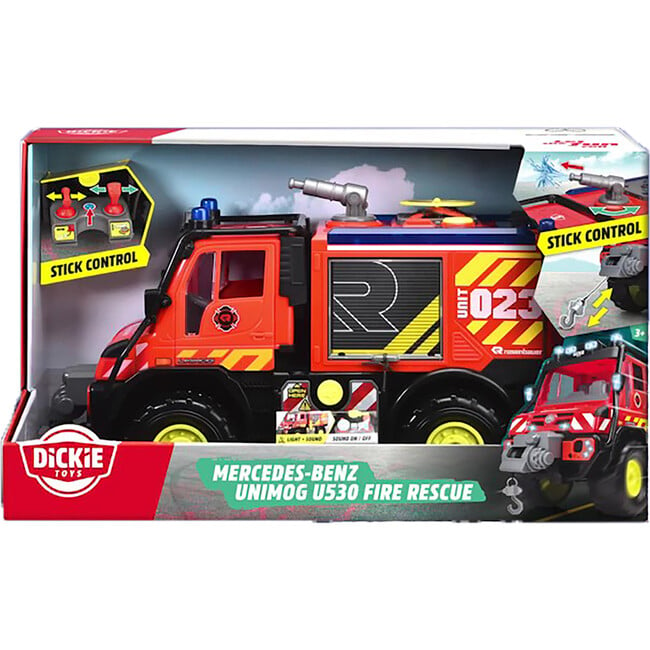 Dickie Toys: Mercedes-Benz Unimog Fire Rescue Truck - Red & Yellow