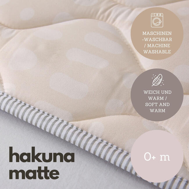 Hakuna Matte: Quilted Playmat: Beige - 50" Square - Playmats - 4