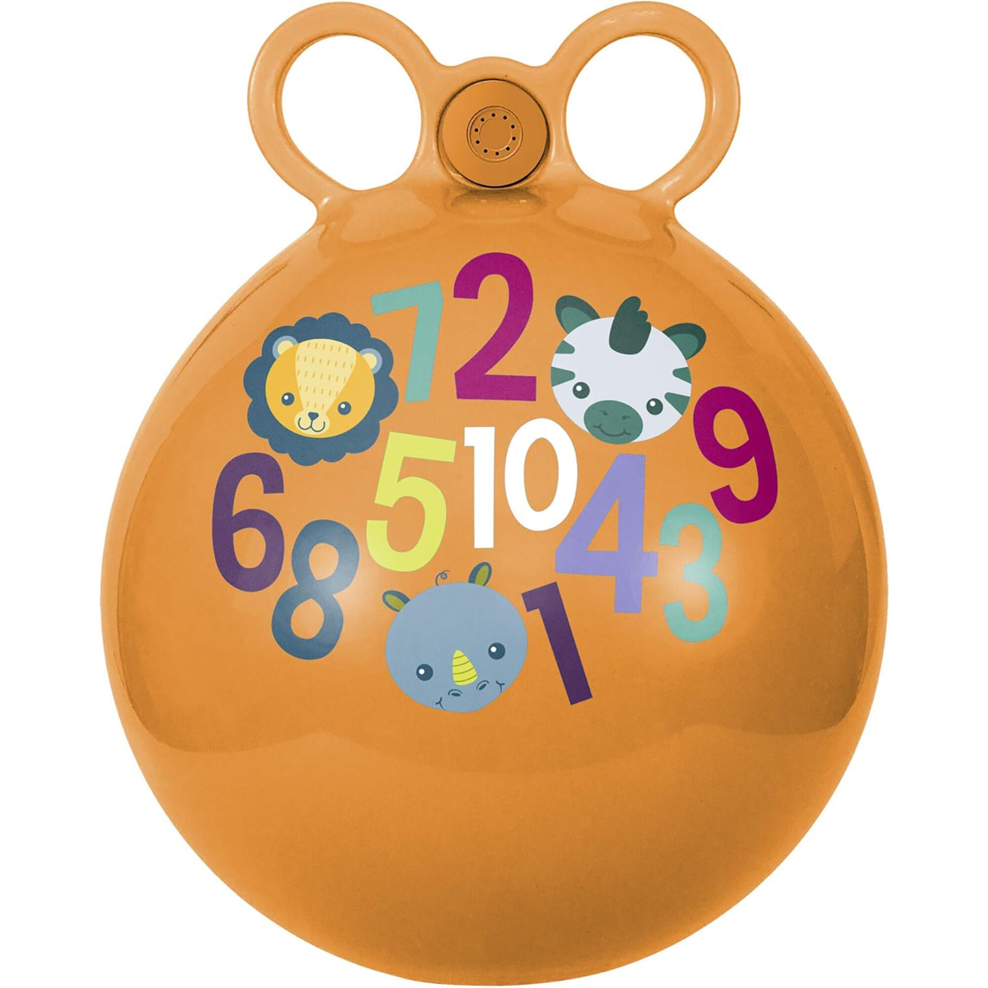 Hedstrom: 15" Numbers Sensory Sound Hopper - Orange & Animal Graphics - Outdoor Games - 1