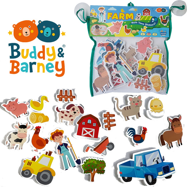 Buddy & Barney: Farm Bath Time Stickers, Kids Age 3+
