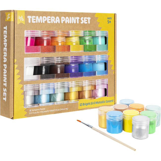 Little Yellow Bicycle: Tempera Paint Set - 12 Bright & 6 Metallic Colors - Arts & Crafts - 2