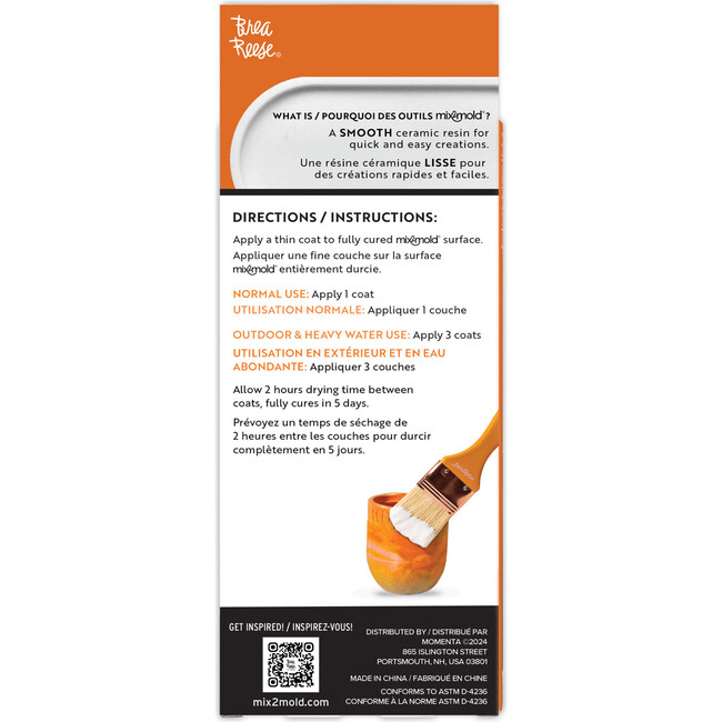 Brea Reese: Mix2Mold Matte Sealer - 6 fl oz (178 ml) - Application Brush - Arts & Crafts - 3