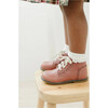 Junie Lace Up Boot, Rose - Boots - 2