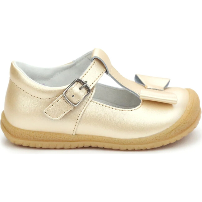 Emma Shimmer Bow T-Strap Mary Jane, Champagne - Mary Janes - 3