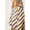 Diagonal Stripes Shirt, Yellow/Navy - Shirts - 2