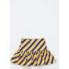 Diagonal Stripes Skirt, Yellow/Navy - Skirts - 3