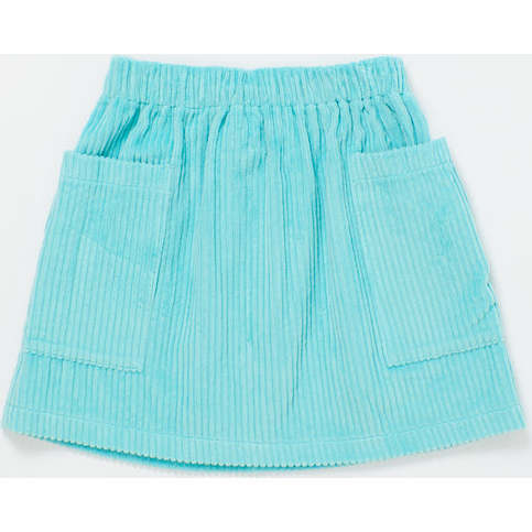 Corduroy Skirt, Light Blue - Skirts - 3