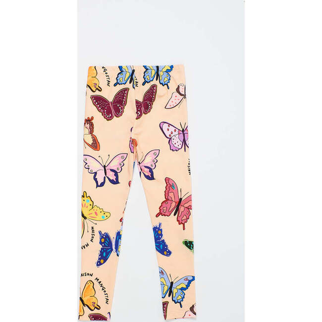 Butterflies Legging, Light Peach - Leggings - 3