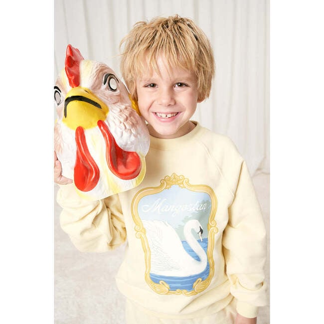 Swan Sweatshirt, Vanilla - Sweatshirts - 4