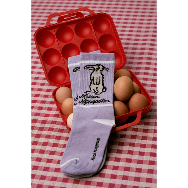 Rabbit Logo Short Sock, Lilac - Socks - 3