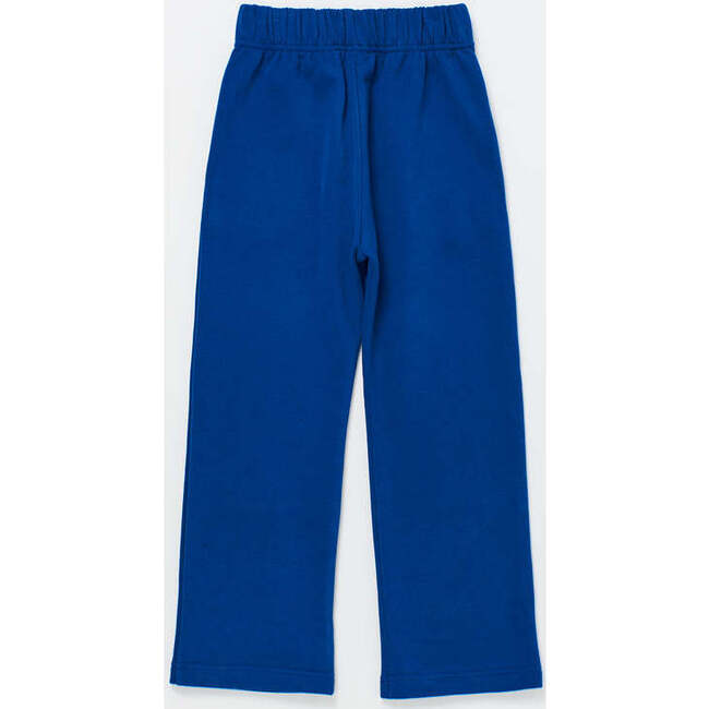 Rabbit Embroidery Sweatpants, Blue - Sweatpants - 3