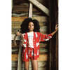 Intarsia Rabbit Knit Cardigan, Red - Cardigans - 2